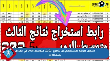 أسهل طريقة للاستعلام عن نتائج الثالث متوسط 2025 في العراق بضغطة زر